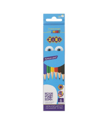 Creioane colorate 6 culori, din lemn, SMART Line
